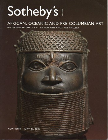 First  cover of 'AFRICAN, OCEANIC AND PRE-COLUMBIAN ART. MAY 17, 2007. INCLUDING PROPERTY OF THE ALBRIGHT-KNOX ART GALLERY.'