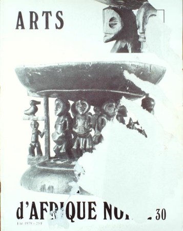 First  cover of 'ARTS D'AFRIQUE NOIRE. NO. 30 ÉTÉ (1979). [Magazine]. Text: French.'