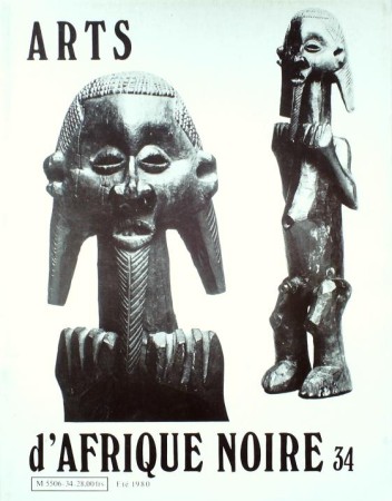 First  cover of 'ARTS D'AFRIQUE NOIRE. NO. 34 ETÉ (1980). [Magazine]. Text: French.'