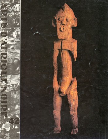 First  cover of 'ARTS D'AFRIQUE NOIRE. NO. 42 ETE (1982). [Magazine]. Text: French.'