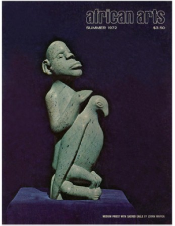 First  cover of 'AFRICAN ARTS. SUMMER 1972. VOLUME V, NUMBER 4. [Magazine].'