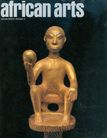 First  cover of 'AFRICAN ARTS. VOLUME XXXVI - NUMBER 3 - AUTUMN 2003. [Magazine].'