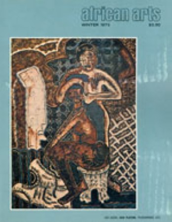 First  cover of 'AFRICAN ARTS. WINTER 1973. VOLUME VI, NUMBER 2. [MAGAZINE].'