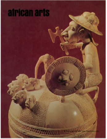 First  cover of 'AFRICAN ARTS. SUMMER 1975. VOLUME VIII, NUMBER 4. [MAGAZINE].'