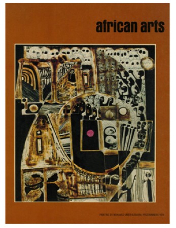 First  cover of 'AFRICAN ARTS. WINTER 1975. VOLUME VIII, NUMBER 2. [MAGAZINE].'