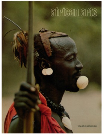 First  cover of 'AFRICAN ARTS. WINTER 1974. VOLUME VII, NUMBER 2. [MAGAZINE].'