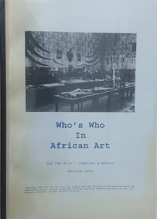 First  cover of 'WHO'S WHO IN AFRICAN ART. (2004 edition).'