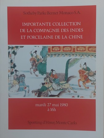 First  cover of 'IMPORTANTE COLLECTION DE LA COMPAGNIE DES INDES ET PORCELAINE DE LA CHINE.'