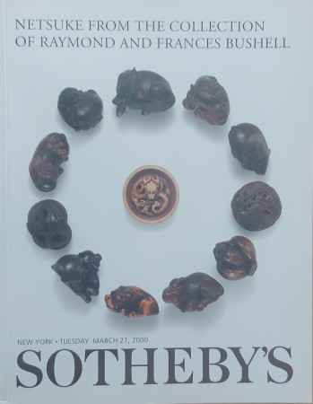 First  cover of 'NETSUKE FROM THE COLLECTION OF RAYMOND AND FRANCES BUSHELL.'