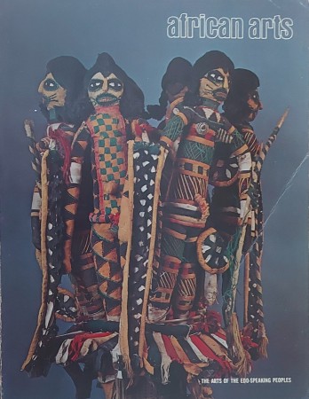 First  cover of 'AFRICAN ARTS. JULY 1976. VOLUME IX, NUMBER 4. [MAGAZINE]'