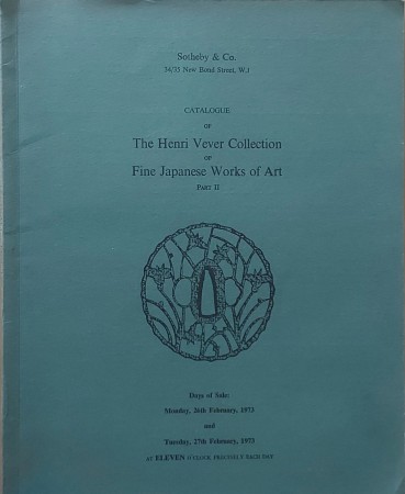 First  cover of 'CATALOGUE OF THE HENRI VEVER COLLECTION OF FINE JAPANESE WORKS OF ART. Part II'