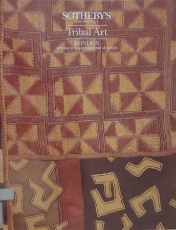 First  cover of 'TRIBAL ART. LONDON - MONDAY 30TH NOVEMBER 1987.'