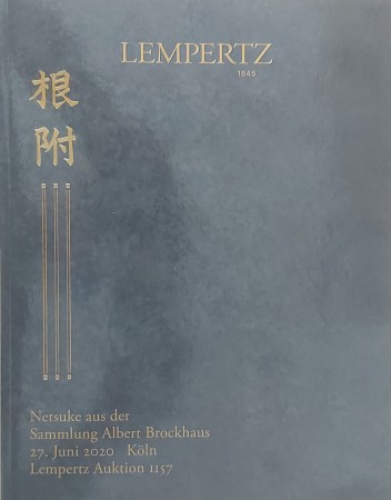 First  cover of 'NETSUKE AUS DER SAMMLUNG ALBERT BROCKHAUS. 27. JUNI 2020 KÖLN.'