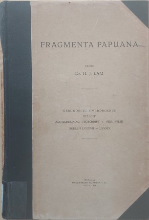 First  cover of 'FRAGMENTA PAPUANA.'
