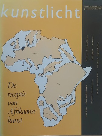 First  cover of 'DE RECEPTIE VAN AFRIKAANSE KUNST.'
